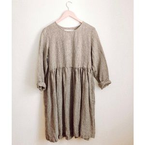 Not Perfect Linen Striped Dress M/L